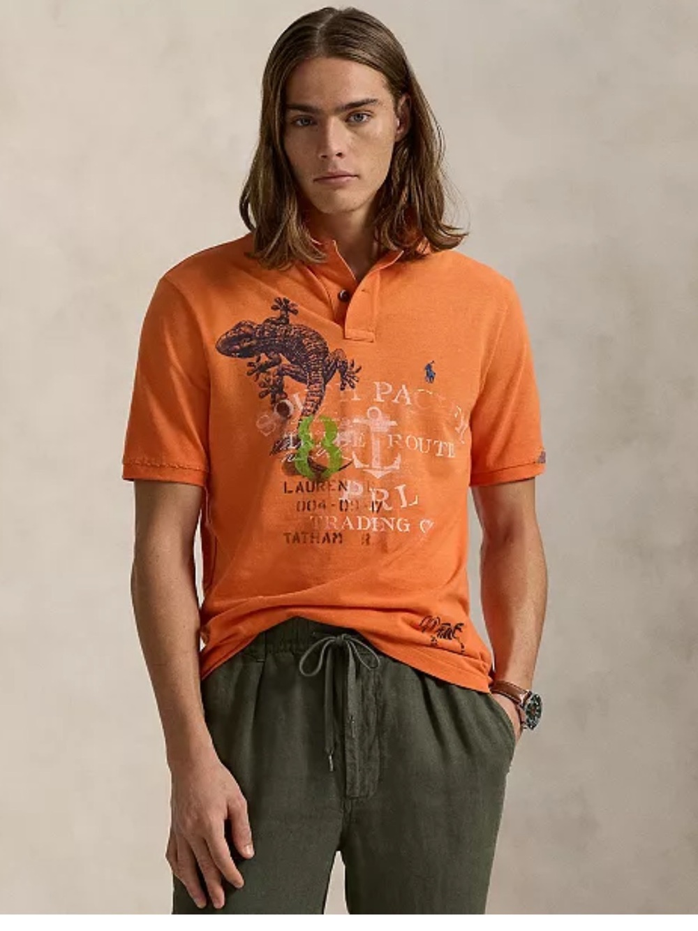 NWT Polo Ralph Lauren Men's Classic-Fit Mesh Graphic Polo Shirt